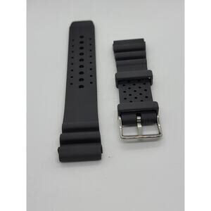 22mm Rubber VENT BLACK Dive Strap buckle